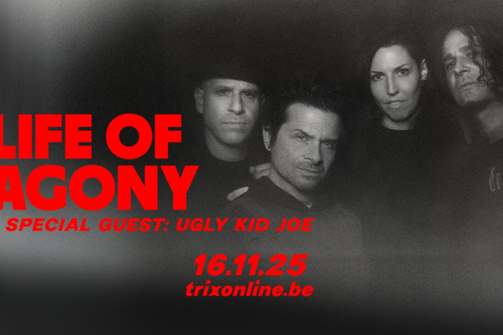 Life of Agony speelt op zondag 16 november 2025 in Trix