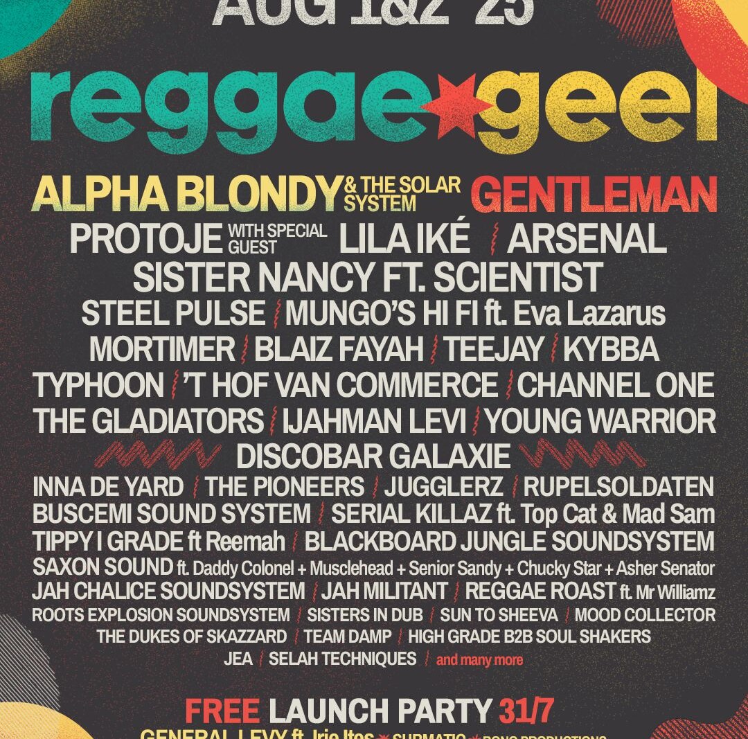 De affiche van Reggae Geel 2025 is compleet!