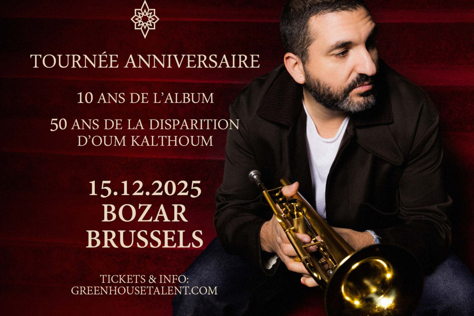 Ibrahim Maalouf viert 10 jaar 'Kalthoum’ met jubileumconcert in Bozar op 15 december 2025