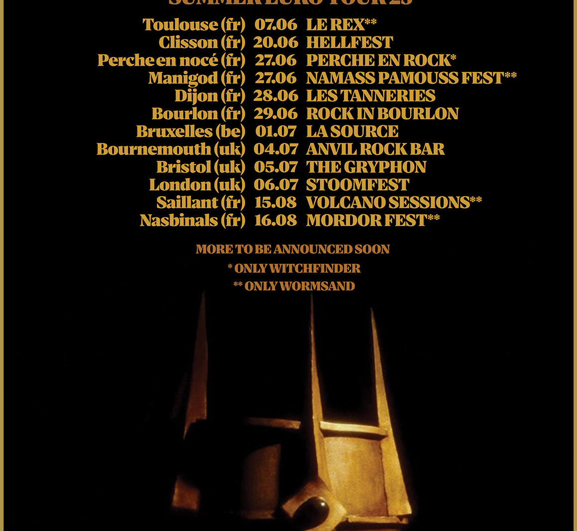 Wormsand  & Witchfinder on tour in Europe this Summer!
