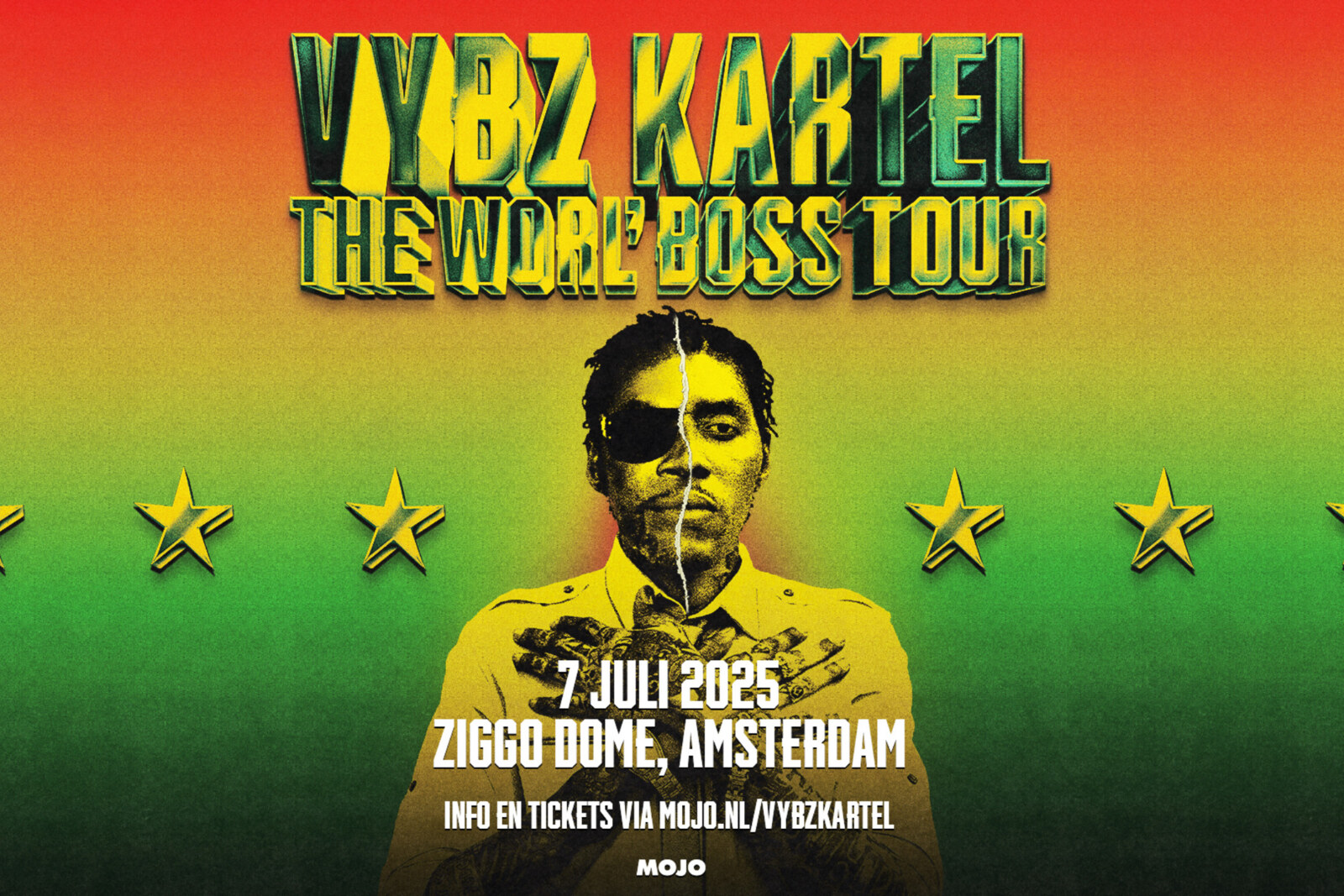 Vybz Kartel presenteert 'The Worl' Boss Tour' op 7 juli in Ziggo Dome