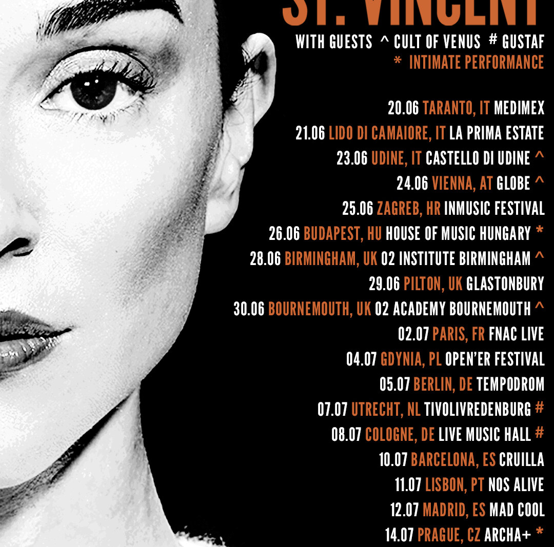 Cult of Venus announces she’ll head on a European tour as main support with St. Vincent