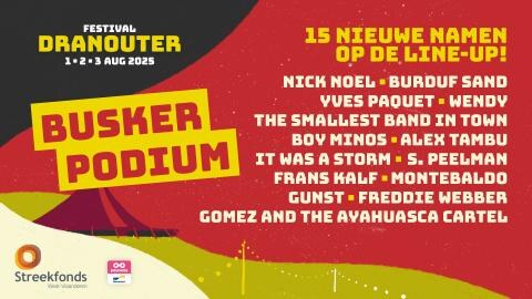 Nieuw Buskerpodium op Dranouter: jong talent op podium voor het goede doel