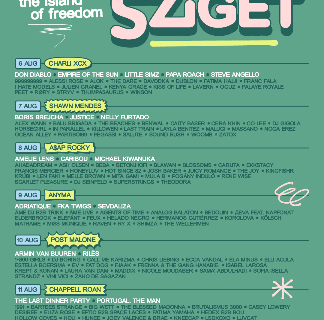 Sziget Festival maakt timetable voor 2025 bekend