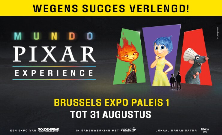 Mundo Pixar Experience: wegens succes verlengd tot 31 augustus!
