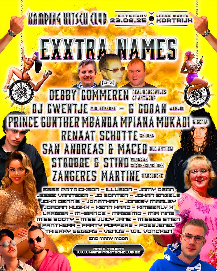 Kamping Kitsch Club verrast met extra namen op de affiche