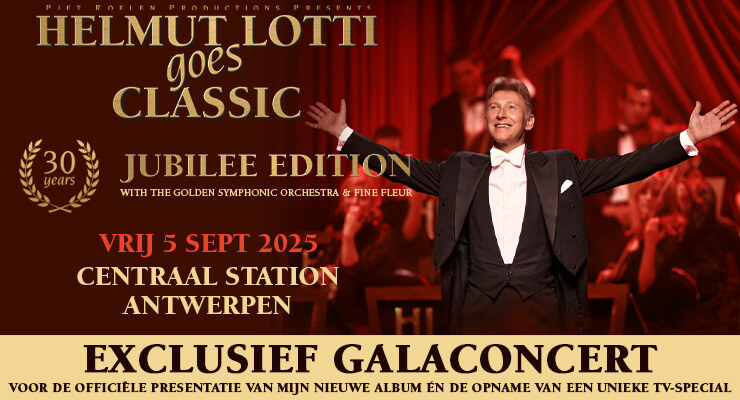 Helmut Lotti geeft op 5 september exclusief & uniek concert in het station van Antwerpen-Centraal