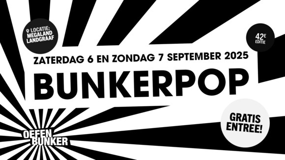 Bunkerpop 2025 wordt gratis festival