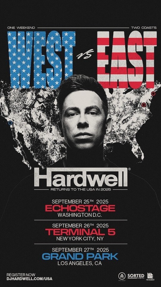 Hardwell announces three city US tour this September!