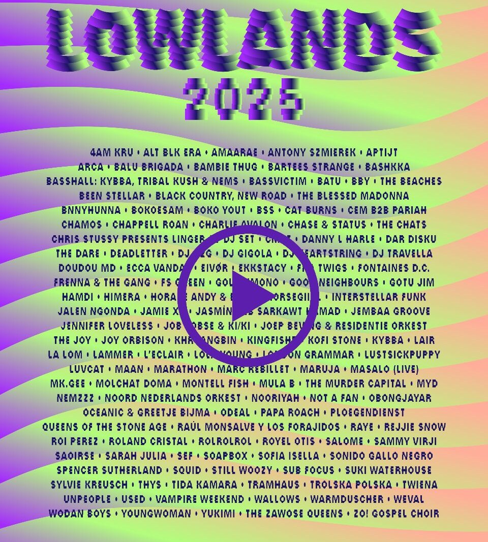 Lowlands: laatste muzieknamen en het blokkenschema