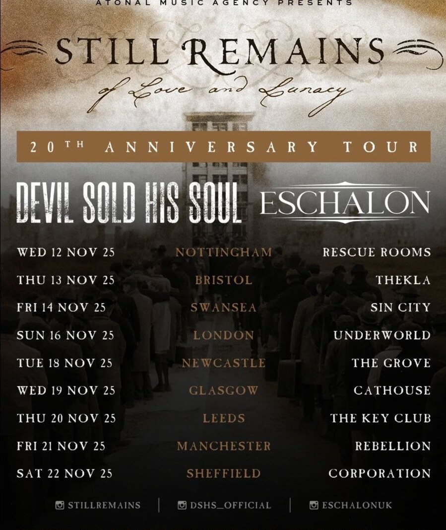 Eschalon release new single 'Zealot'; Tour with Still Remains announced
