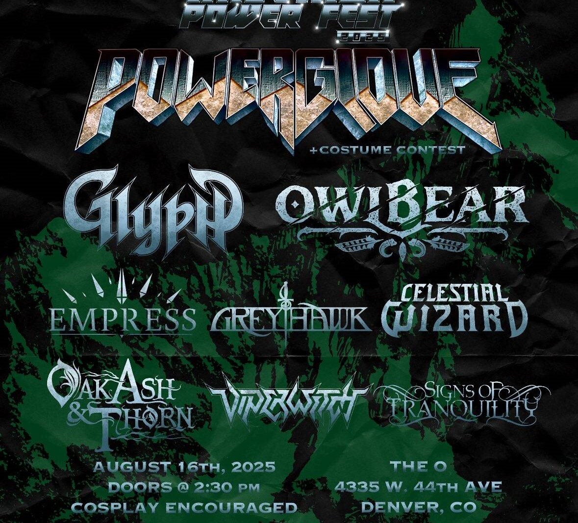 Denver's MILE HIGH POWER FEST 2025 w/ POWERGLOVE, GLYPH, OWLBEAR, EMPRESS, GREYHAWK, CELESTIAL WIZARD and more!
