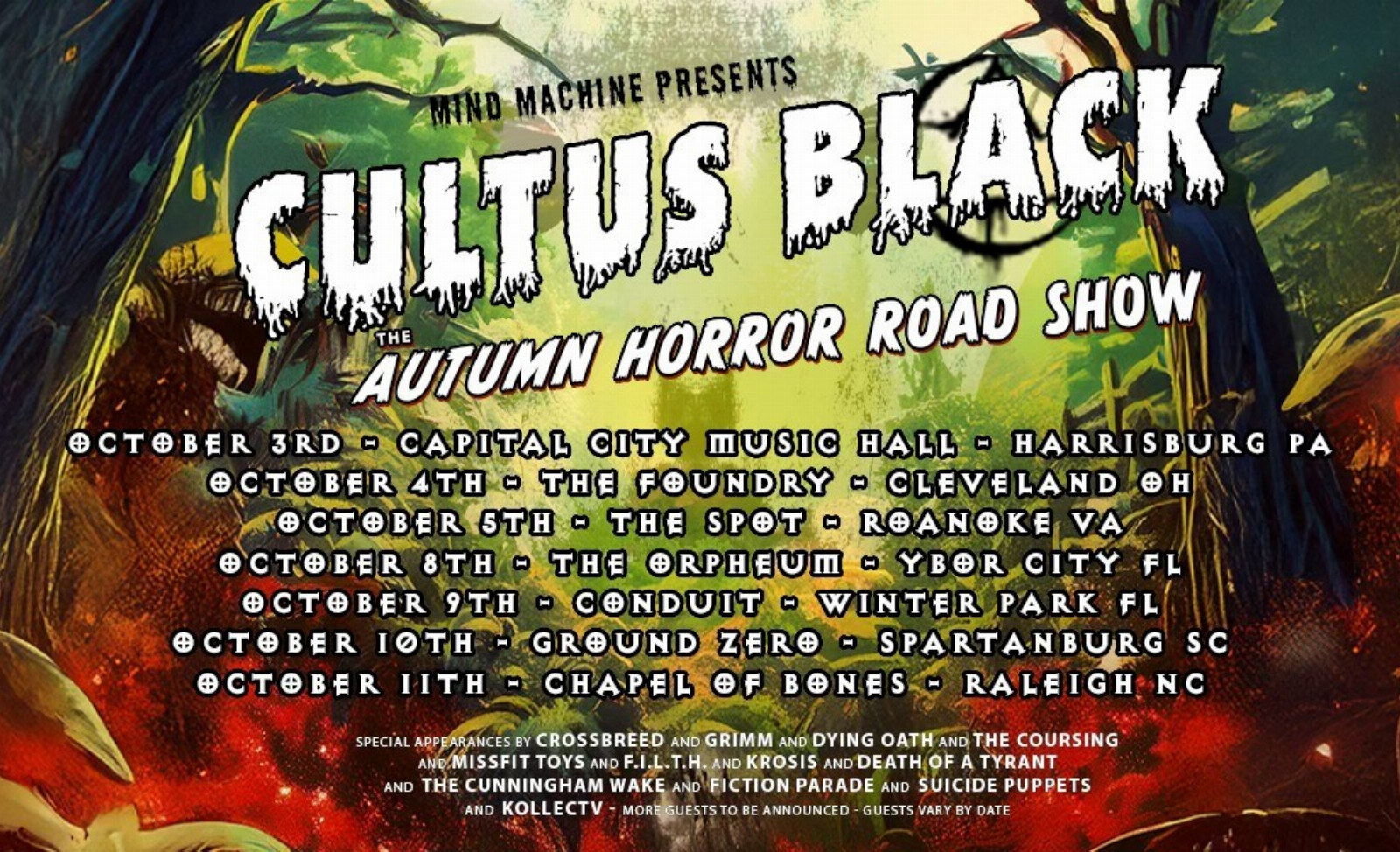 Cultus Black Announce Debut Headlining Tour, “The Autumn Horror Road Show” 