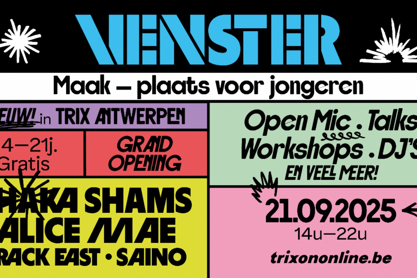 Opening VENSTER, nieuwe locatie in Trix! Maak-plaats voor jongeren.