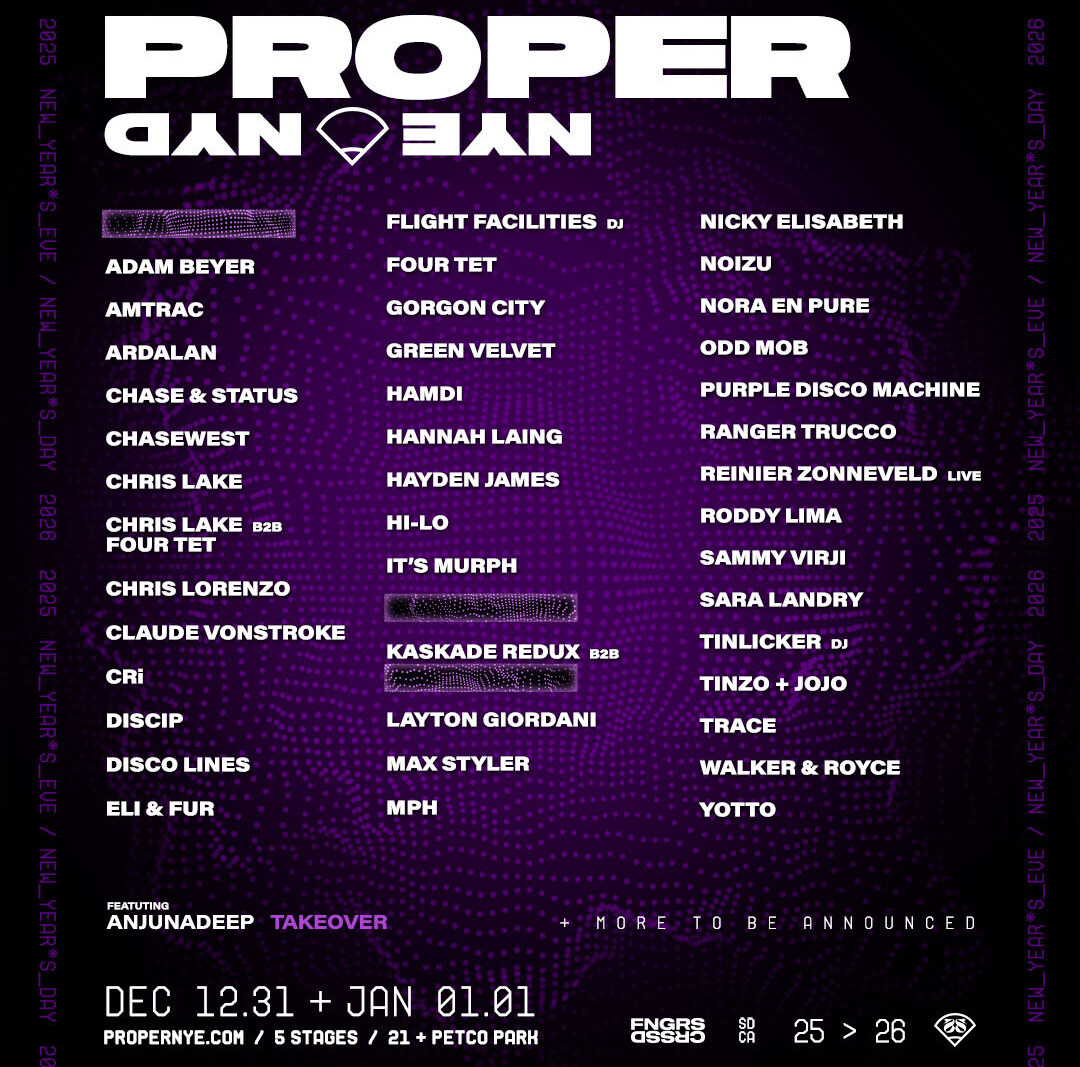 Proper Nye/Nyd Announces 2025 Lineup ft. Four Tet, Sara Landry, Reinier Zonneveld, Adam Beyer, HI-LO, Hannah Laing, MPH, Nicky Elisabeth + More