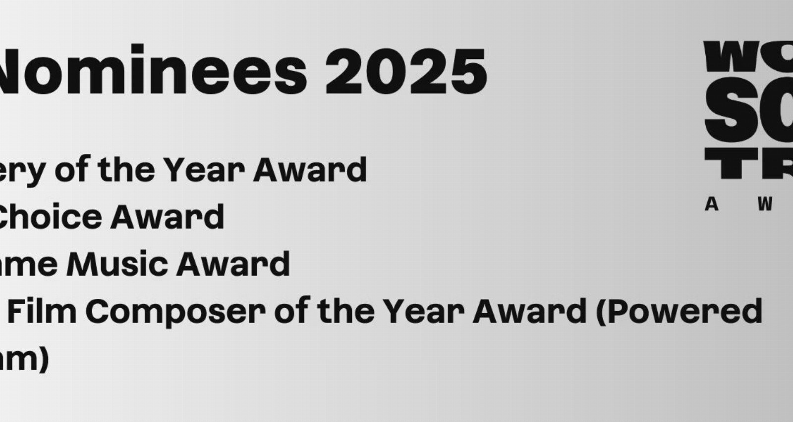 Dit zijn de genomineerden voor de 2025 World Soundtrack Awards