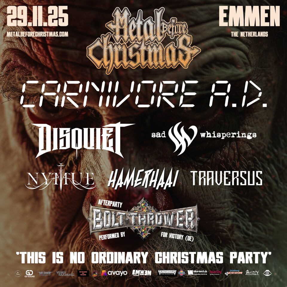 Carnivore A.D. headliner van Metal Before Christmas 2025 – volledige line-up bekendgemaakt