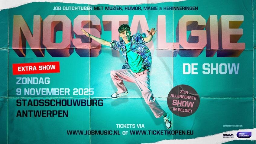 Na stormloop op tickets: Extra show in Antwerpen voor JOB Dutchtuber