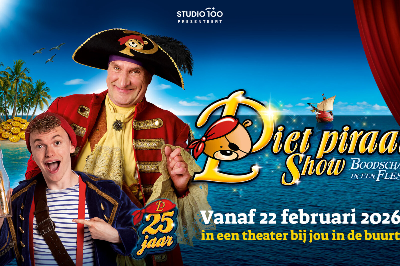 Piet Piraat bestaat 25 jaar en viert dat met een nieuwe show!