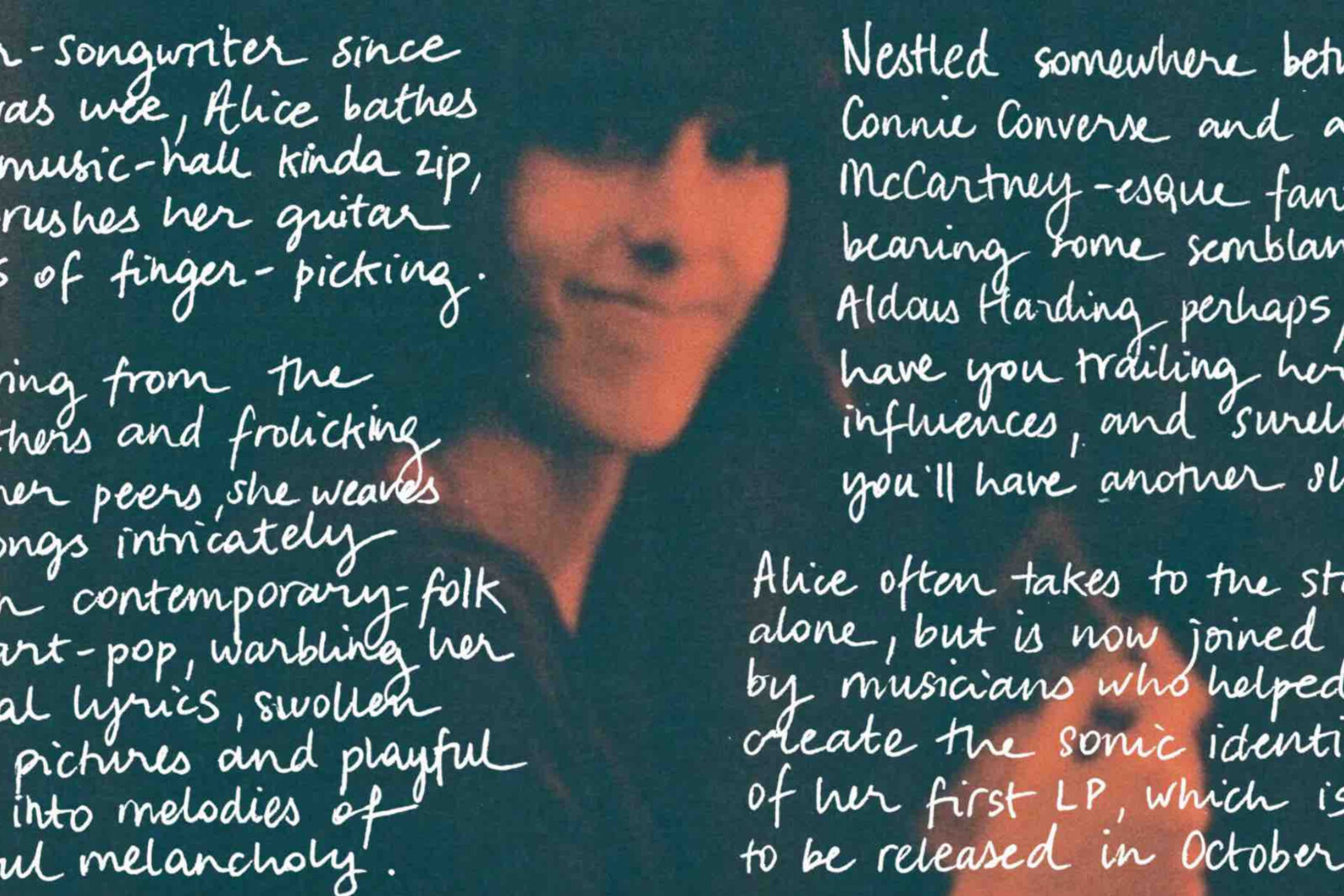 Brussels based avant pop folk artist Alice George Perez releases second single of her upcoming debut album. 'Submerged Allies' out now. 