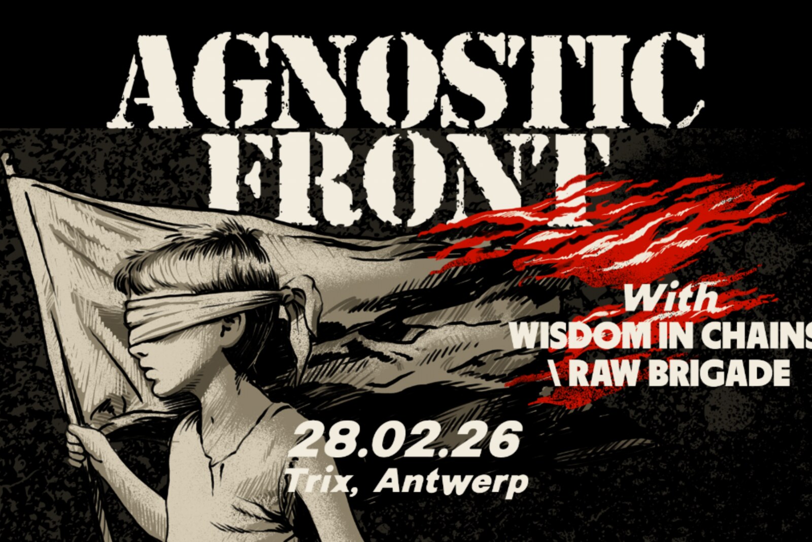 Agnostic Front speelt op zaterdag 28 februari 2026 in Trix
