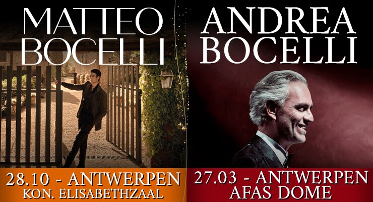 Andrea en Matteo Bocelli veroveren Antwerpen in één concertseizoen
