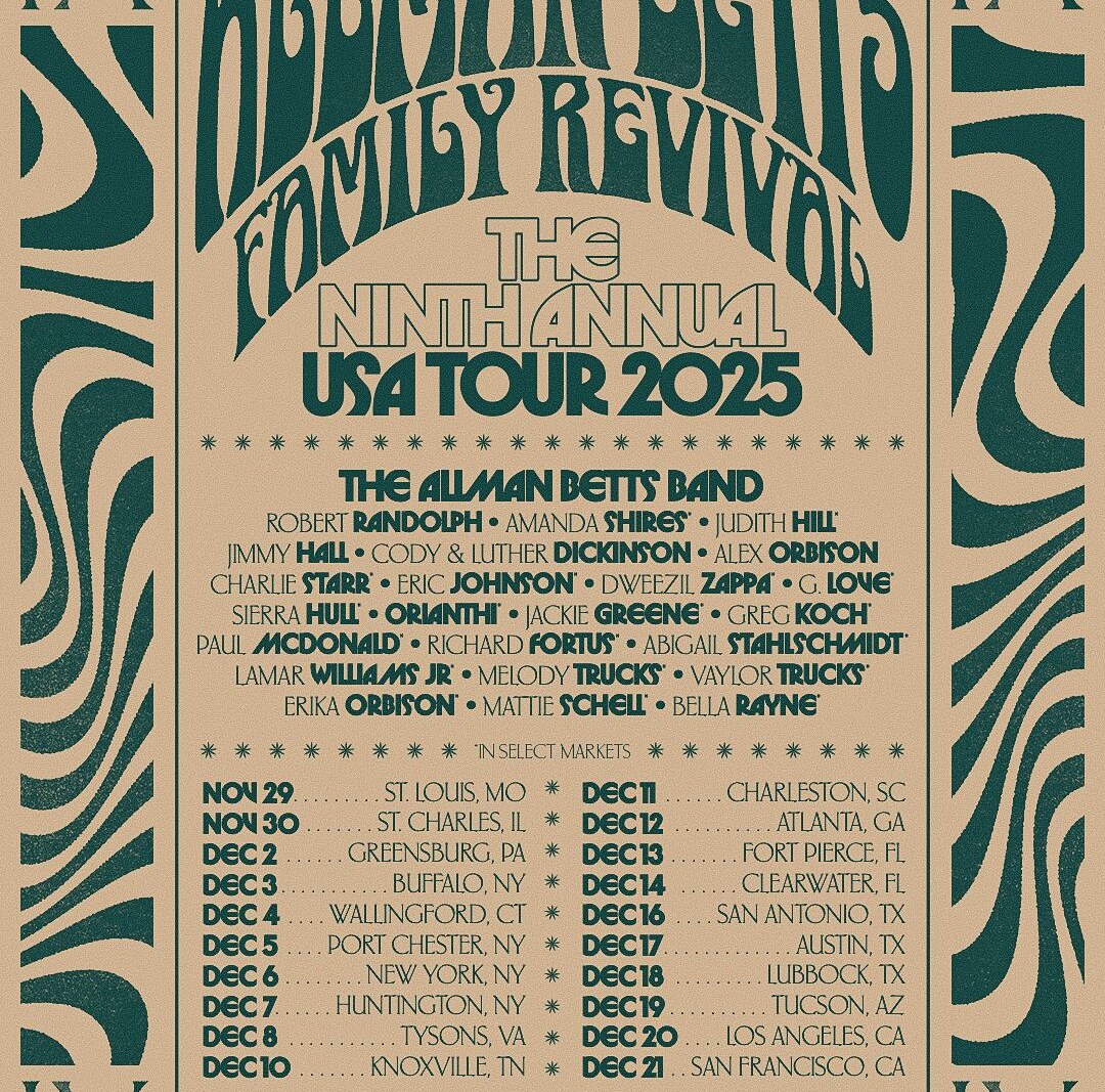 The Allman Betts Family Revival unviels 2nd wave of guest artists; Kicks off next month