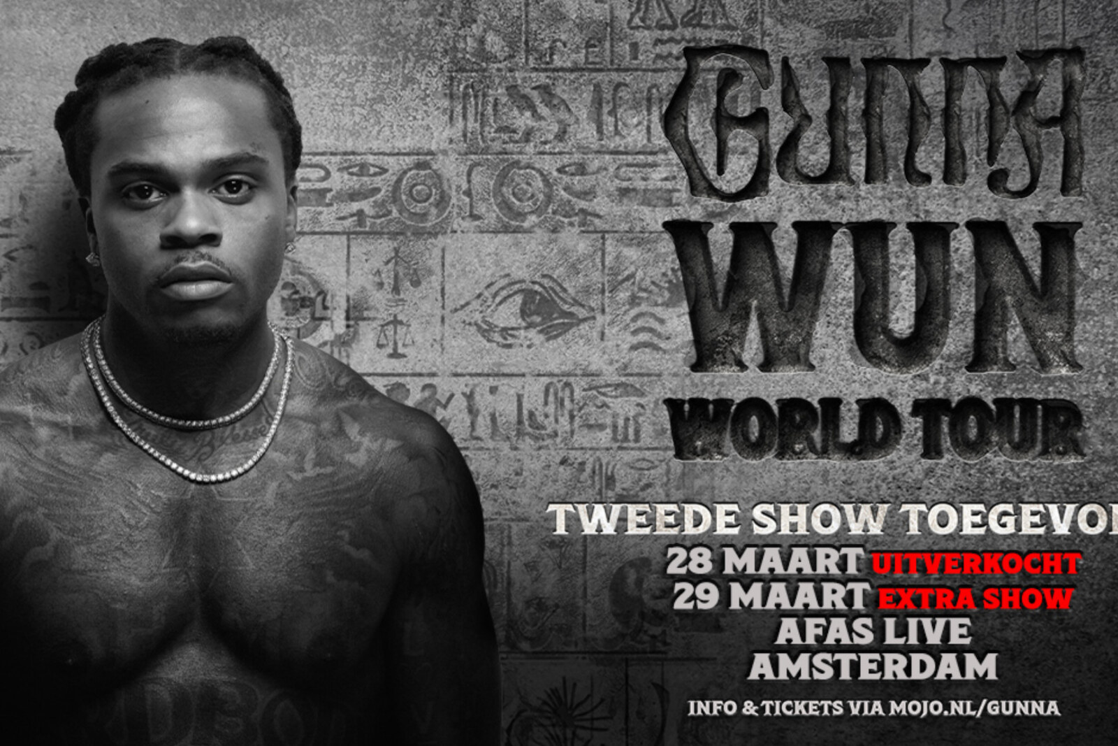 Gunna komt met extra shop naar Afas Live op zondag 29 maart 