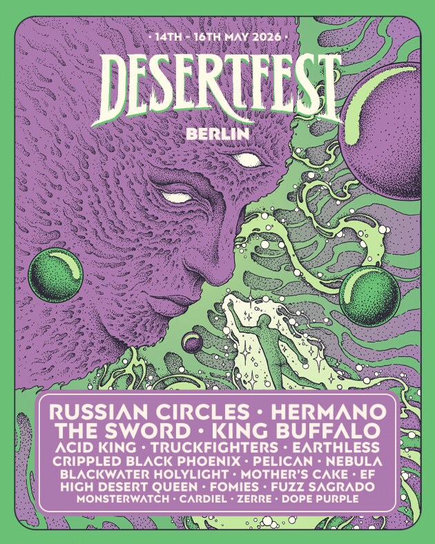 Desertfest Berlin reveals second wave of bands for 2026 - adding NEBULA, BLACKWATER HOLYLIGHT & more!