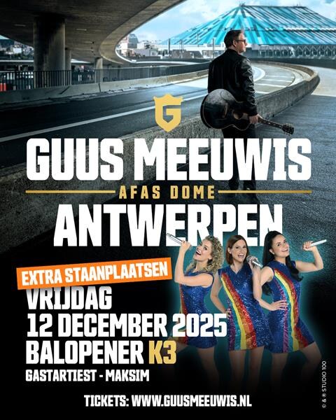 Guus Meeuwis strikt K3 en Yves Berendse als ‘balopeners’ van zijn AFAS Dome-concerten