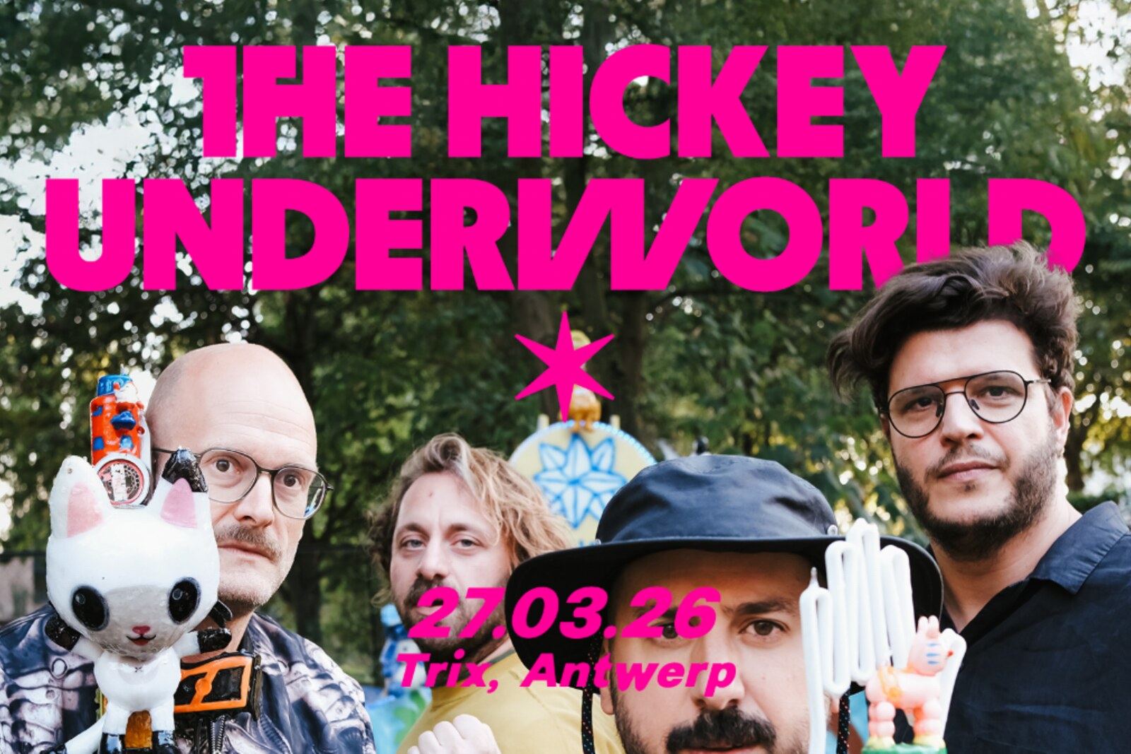 The Hickey Underworld speelt op vrijdag 27 maart 2026 in Trix
