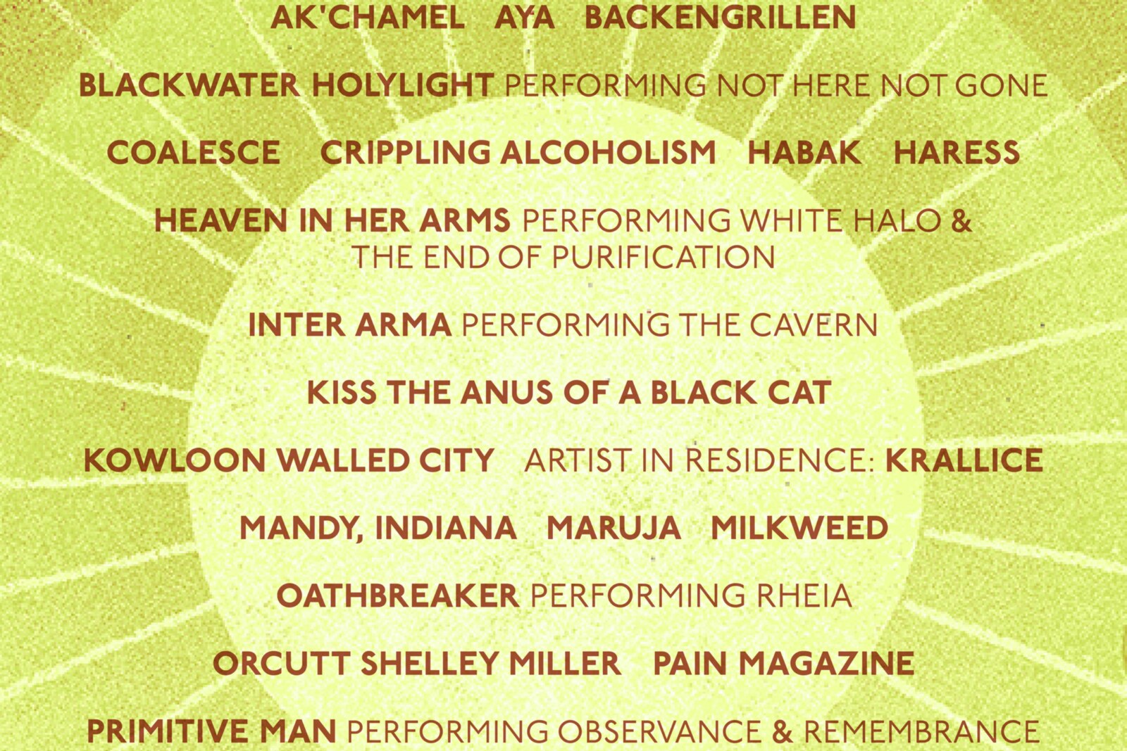 Maruja, billy woods, Inter Arma, aya and many more announced for Roadburn 2026