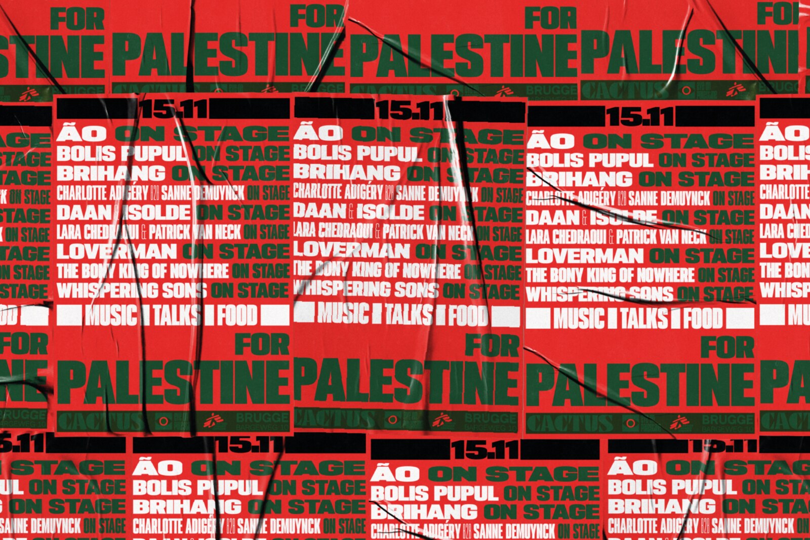 Live acts, dj's en sprekers deze week op het podium voor Palestina in Cactus Club