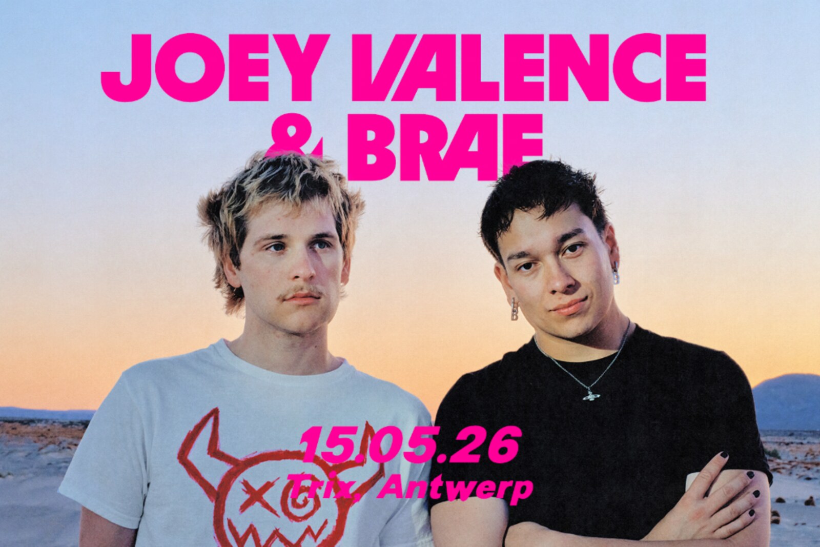 Joey Valence & Brae speken op vrijdag 15 mei 2026 in Trix