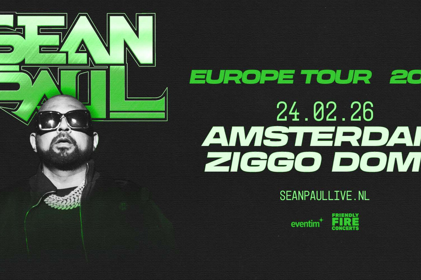 Sean Paul voor grootste Nederlandse show naar Ziggo Dome