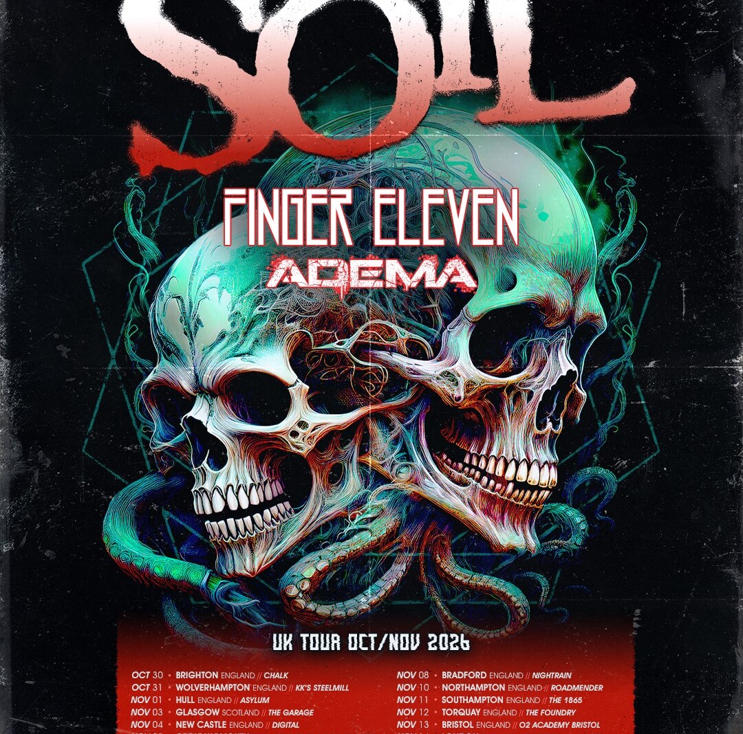 Soil Return to the UK for an October/November 2026 Tour with Finger Eleven and Adema 