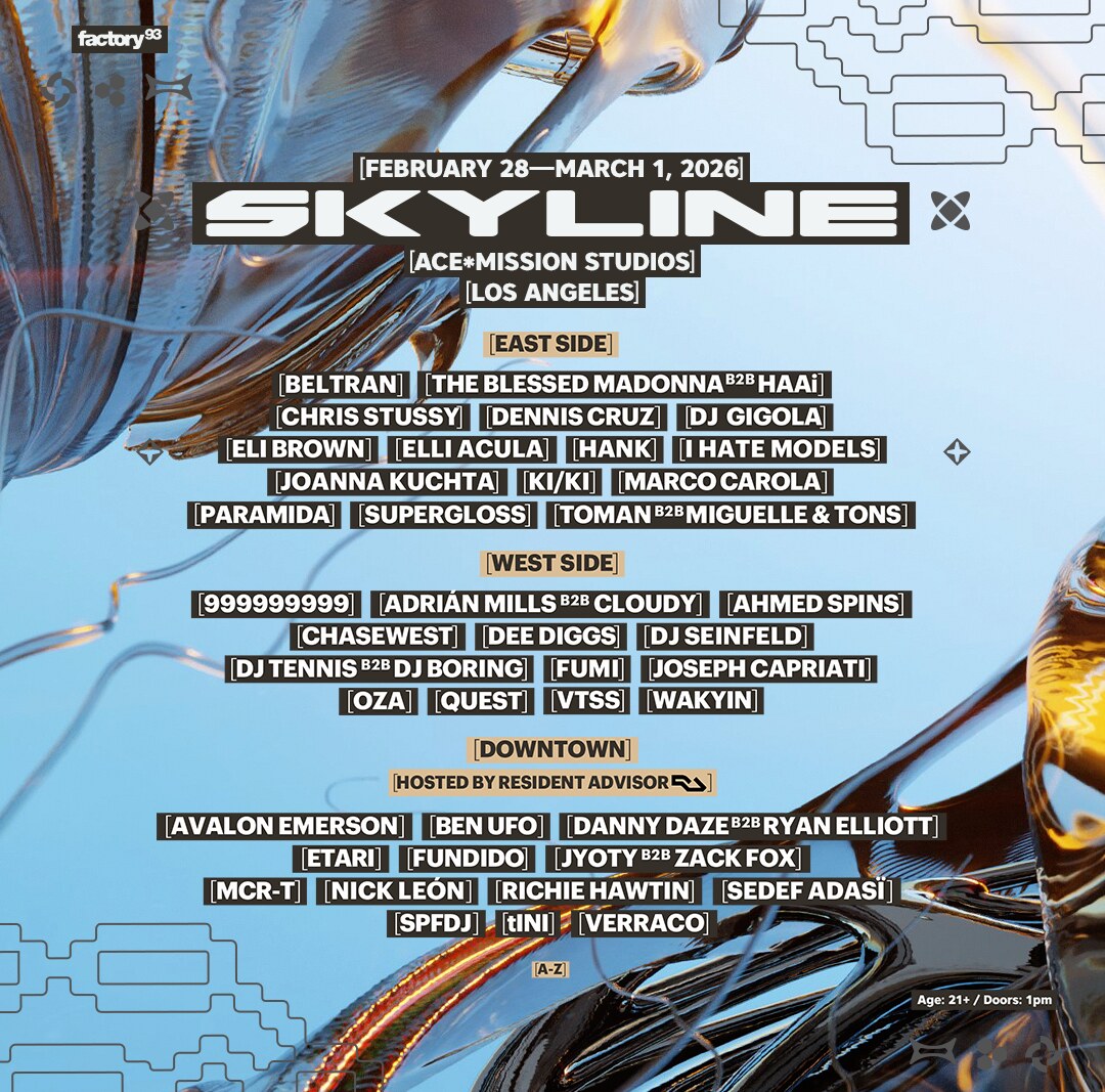 Skyline Festival Announces Richie Hawtin, Marco Carola, Chris Stussy, Ben UFO, VTSS, Avalon Emerson, Jyoty B2B Zack Fox, KI/KI + More for 2026 Edition