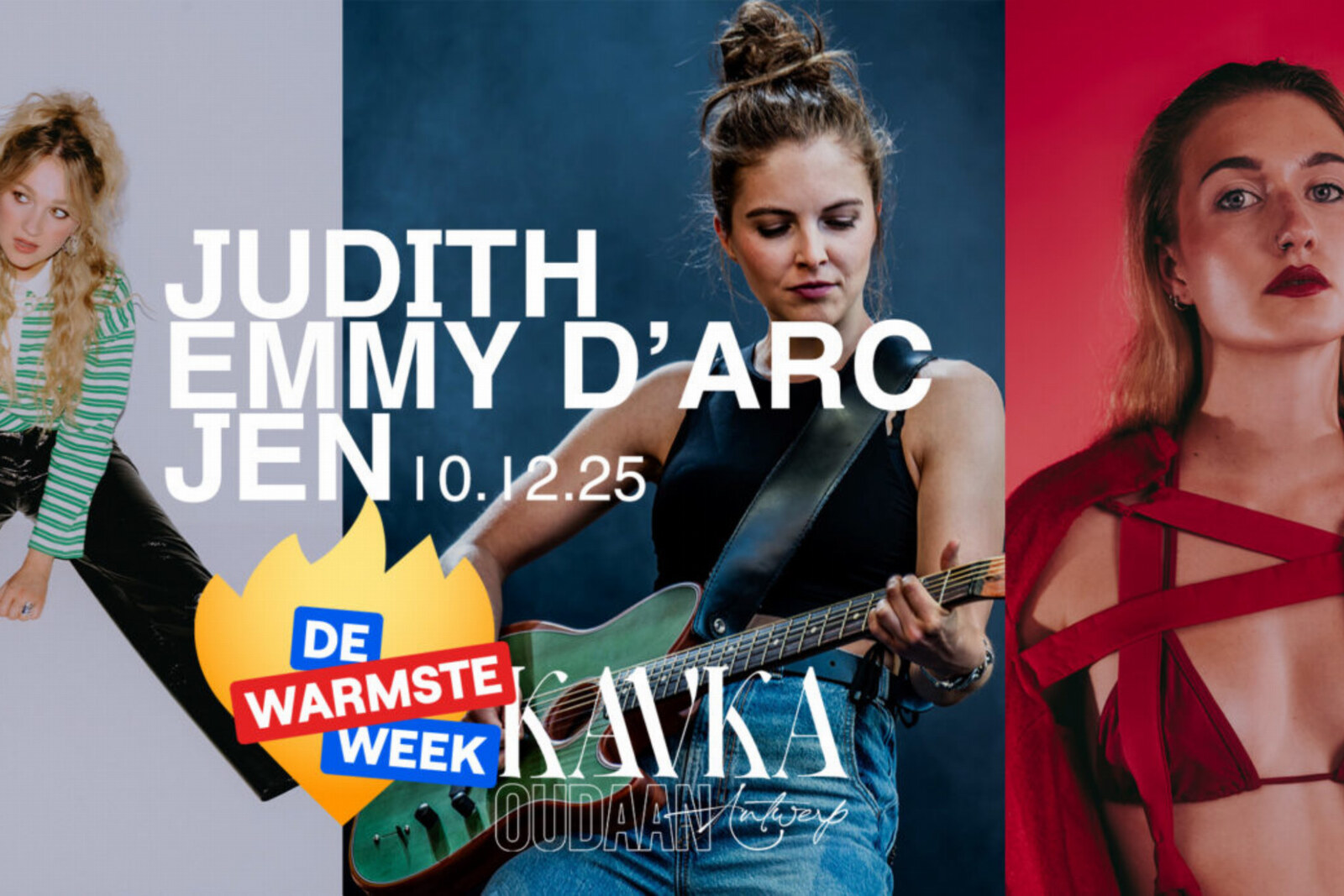 JEN, Judith en Emmy D'arc organiseren benefietconcert t.v.v. De Warmste Week