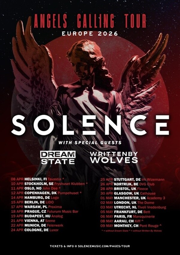 Solence  Announce Headline Eu/Uk Tour In Spring 2026 - Special Guests: Dream State And Written By Wolves