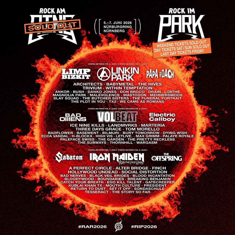 Rock am Ring 2026 maakt timetable bekend