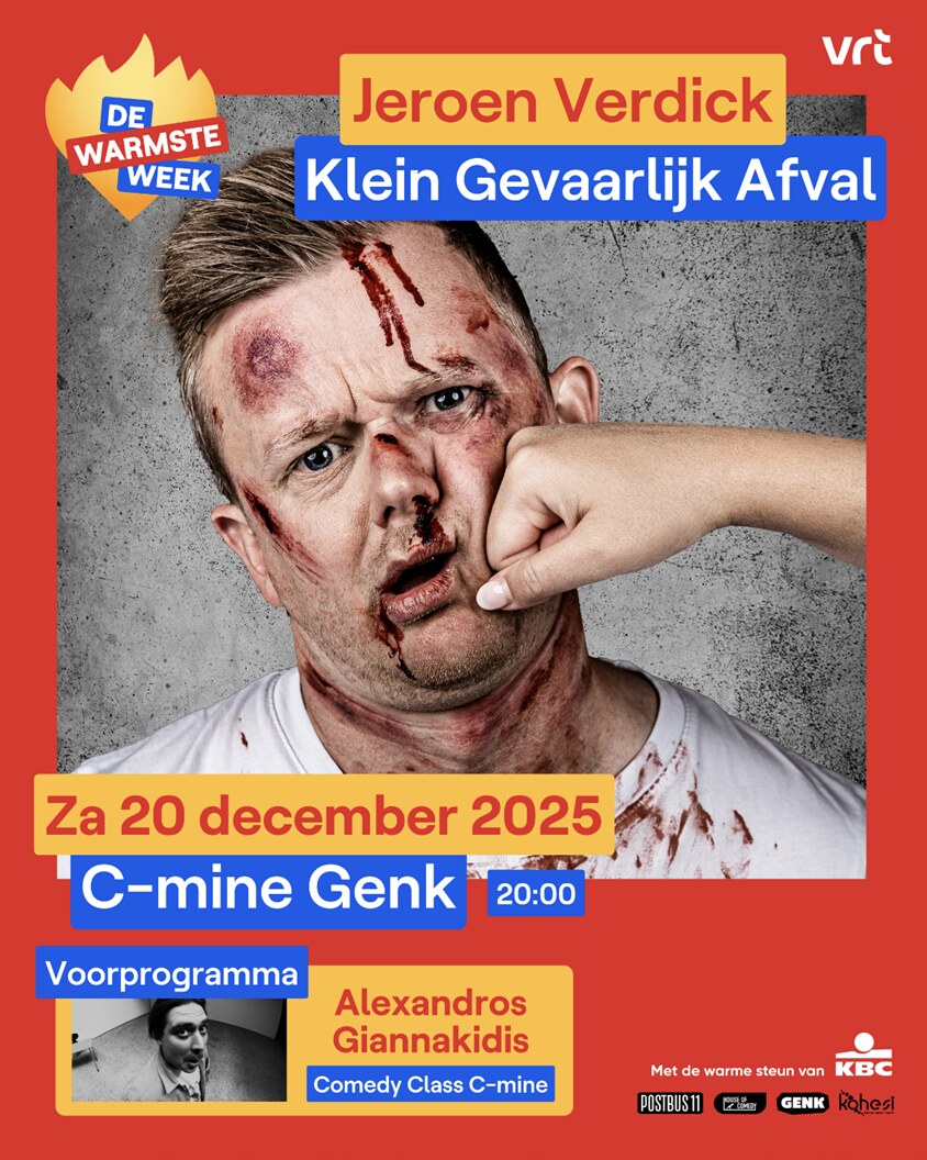 Ontdek Alexandros Giannakidis: Lokaal voorprogramma voor comedyshow t.v.v. De Warmste Week
