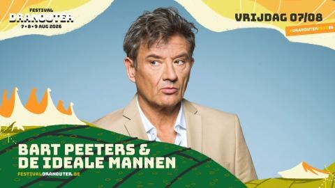 Publiekslieveling Bart Peeters op affiche Festival Dranouter 2026
