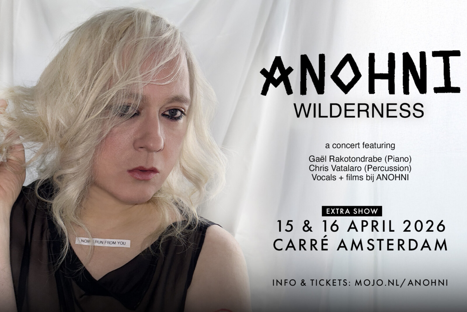 Anohni voegt extra show toe in Carré op donderdag 16 april