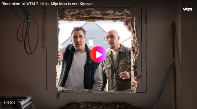 Andy Peelman en Bart Appeltans schieten wanhopige klussers (en partners) te hulp in Help, Mijn Man is Klusser