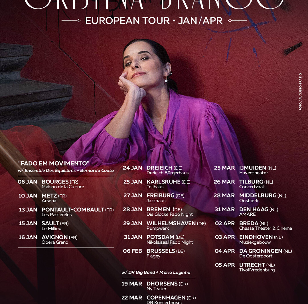 Cristina Branco’s European Tour: 22 concerts across 5 countries in the first 4 months of 2026!
