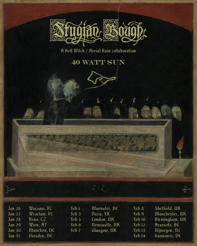 Bell Witch & Aerial Ruin, aka Stygian Bough, will embark on their European Tour 2026
