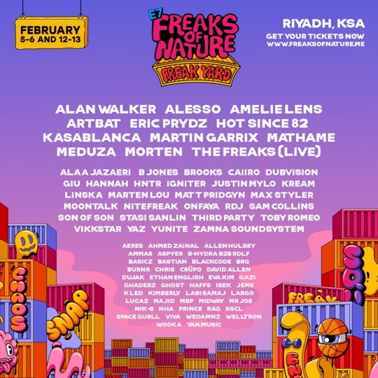 Eric Prydz, Hot Since 82, Kasablanca, Martin Garrix & Mathame Announced For Freaks Of Nature Festival 2026
