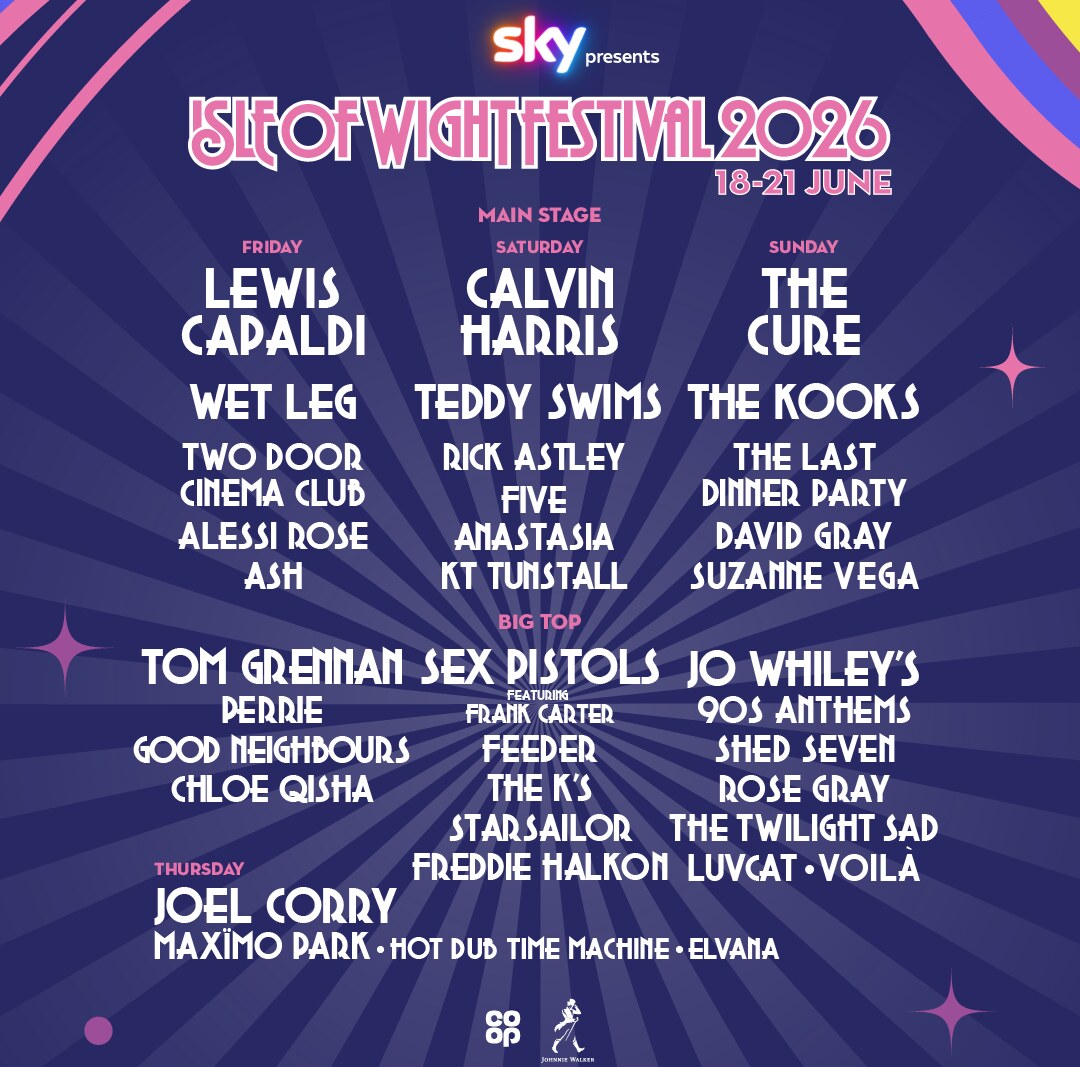 Sky presents the Isle of Wight Festival has today bolstered its 2026 lineup