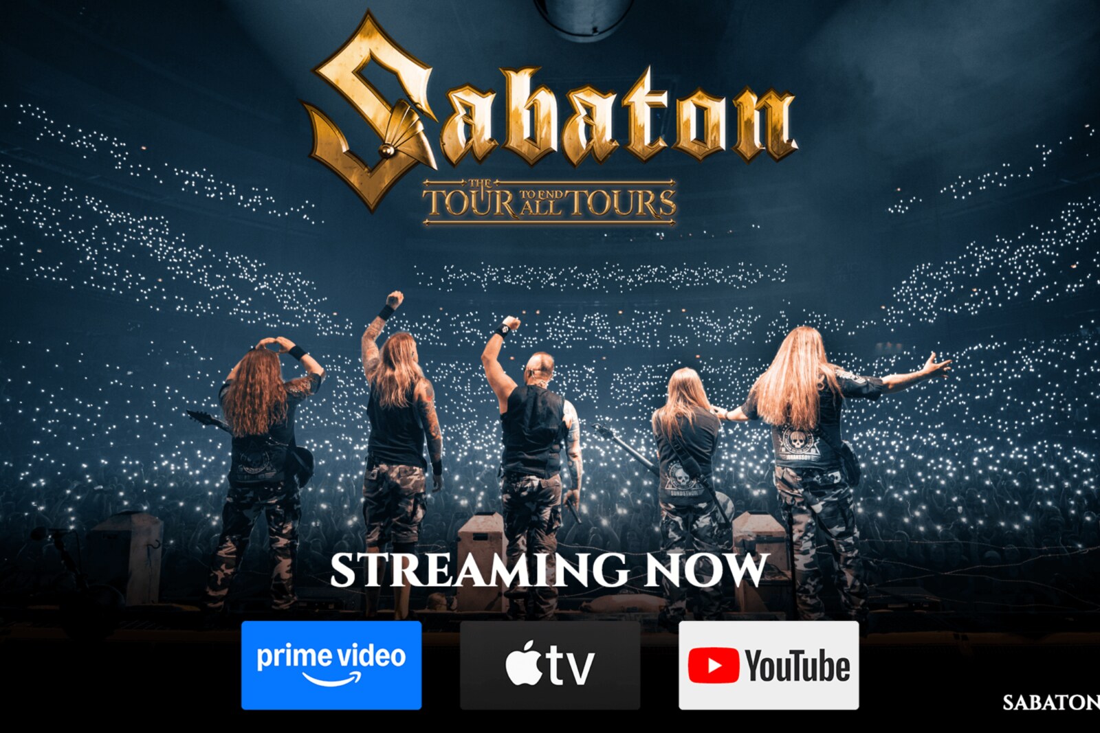Sabaton - 'The Tour To End All Tours' concert film is now available on video streaming services