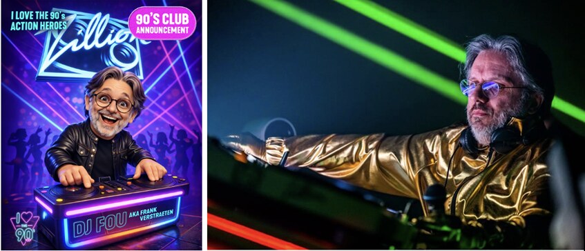 DJ Fou (Frank Verstraeten) brengt Zillion-madness naar jubileumeditie 'I love the 90's - The party'